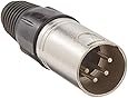Seismic Audio SAPT247 4-Pin XLR Male Connector - Nickel Finish