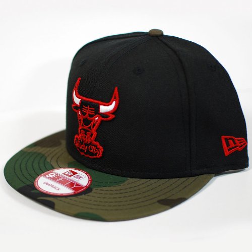 Chicago Bulls New Era Woodland Camouflage Print Snapback Adjustable Hat