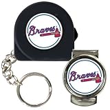 MLB Atlanta Braves 6' Tape Measure, Key Chain & Money Clip Set