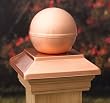 4x4 Victoria Copper Ball Post Cap [CAPITOL CITY LUMBER]