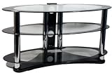 Opal Glass TV Stand for TVs of up to 39" ( 45" LCD / Plasma TVs with overhang) with 3 toughened glass shelves