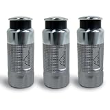 12V Mini Rechargeable LED Flashlight (Charcoal)-3 Pack
