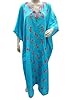 Stunning Blue Kaftans Silk Kashmir Crewel Embroidered Abaya Caftans