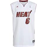 Produkt-Bild: Adidas Miami Heat Trikot #6 LeBron R. James Herren Farbe: wei&szlig;/rot/schwarz