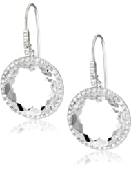 Suzanne Kalan "The Classics" Round White Topaz and Diamond Bezel Earrings