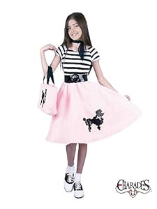 CHILD Medium 8-10 - Pink 50s Poodle Skirt (Skirt Only)