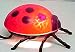 Red / Black Ladybug Stained Glass Accent Lamp
