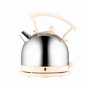 Dualit 1.7 litre dome kettle chrome with cream trim 72622