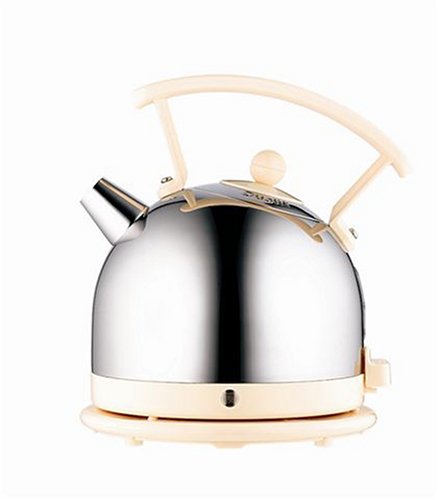 Dualit 1.7 litre dome kettle chrome with cream trim 72622