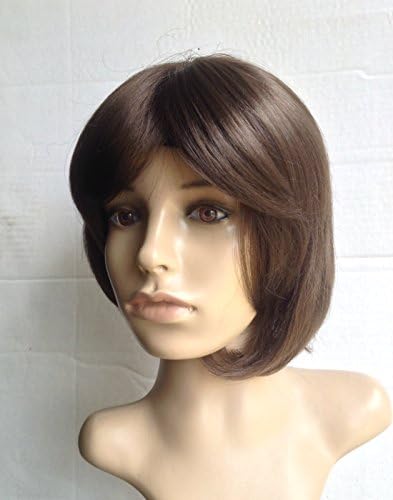 Summer Wig New Fashion Bob Pixie Tousle Chestnut/Medium Brown (#6) Lightweight Ventilating Regular Wear or Halloween Party Cosplay Heat Friendly Fire Resistant Kanekalon (BONUS: 2 Wig Caps Provided)