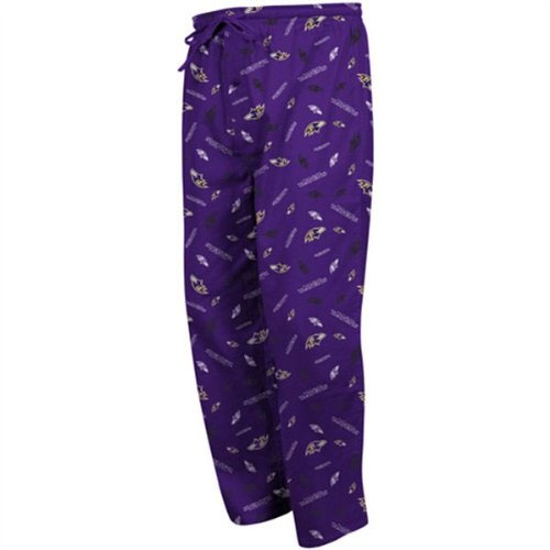 Baltimore Ravens NFL Pajama Pants - VF Imagewear Bootleg Play III Lounge Pant Sleepwear Purple Large