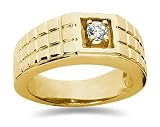 0.25 CTW Men's Diamond Ring in 14K Yellow Gold