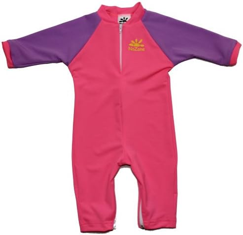 Ashley Sun Protective Baby Suit by NoZone in Hot Pink / Lavender, 0-6 mo.