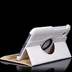 360 Degree Rotating Leather case cover stand for Samsung Galaxy Tab 2 310 & P3100 ( White )