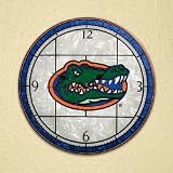 Florida Gators 12 Art Glass Clock