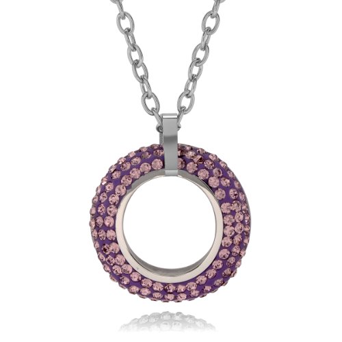 Bliss Republic Damen-Anh&auml;nger Edelstahl Glaskristalle lila (ohne Kette) 60301067 Preisvergleich