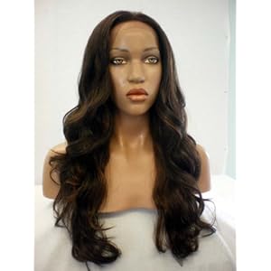 Red Carpet Collection 100 % - Futura Hi Heat Lace Front Wig - * Valentine* # 4/30 Dark Brown Medium Auburn Blend