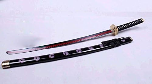 S0251 Anime One Piece Roronoa Zoro Shusui Sword Gun Metal Blade Red Edge 41.1"