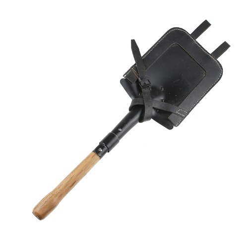 Generic Men's WW2 German Flat Shovel And Carrier Set 25X7 Black