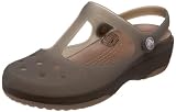 crocs Women's Carlie Mary Jane Flat,Espresso/Bronze,8 M US