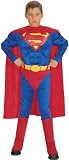 Super DC Heroes Deluxe Muscle Chest Superman Child's Costume - Medium (8-10)