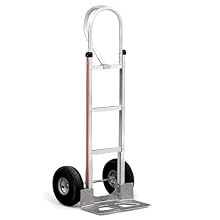 Magline HMK15AUA4 Aluminum Hand Truck, Vertical Loop Handle, Pneumatic Wheels, 500lbs Capacity