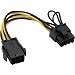 Mainboard Strom Adapter PCI-Express 6pol auf 8pol Netzteil Stecker Grafikkarte PCI-Express Ansch