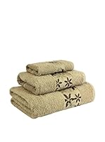 Flor De Algodón Juego De Toallas Krizan (Arena)