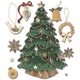 Jolees  Boutique Themed Ornate Stickers, Christmas Tree
