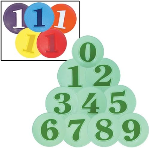 Numbered 0-9 Poly Spots Purple