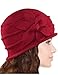 Dahlia Women's Daisy Flower Wool Cloche Bucket Hat