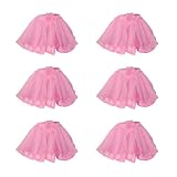 6 Piece Pink Rose Petal Tutus