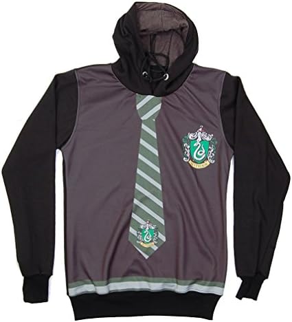 Punkpassion Women's Harry Potter Slytherin Men Women Black Sweatshirt Hoodie Large