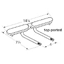 Music City Metals 16412 Aluminized Steel Burner Replacement for Gas Grill Models Aussie 7710.8.641 and Aussie 7710S8.641