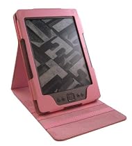 Kindle 4 4th Leather FLIP Case Cover with Adjustable Stand for NEW Amazon Kindle / 6 inch / 2011 generation / PINK