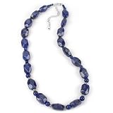 Barse Sterling Silver Faceted Lapis Necklace