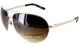 Women's Nine West Aviator Copper Sunglasses UV Lenses
