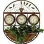 Garden Planter with Clock and Temperature and Humidity Gauges