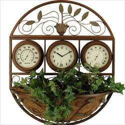 Garden Planter with Clock and Temperature and Humidity Gauges by 