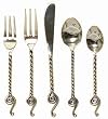Decorative Stainless Steel Flatware 5pc Place Setting