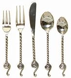 Decorative Stainless Steel Flatware 5pc Place Setting