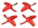 Microheli Plastic 4-Blade Propeller 31mm/1.0mm Shaft CW/CCW Set (RED)