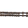 Brown Wood Bead Rosary with Saint Benedict Cross - 7mm Beads - 12.5'' Overall Length, 16'' Necklace