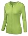JJ Perfection Women's 3/4 Sleeve Crew Neck Button Down Knit Cardigan Sweater