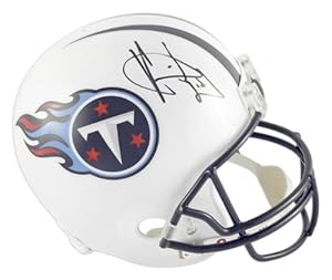Autographed Vince Young Helmet - Riddell Replica Memories - Mounted Memories Certified - Autographed NFL Helmets
