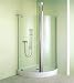 LineaAqua Skye 40 Semi Circle Frameless 40 x 40 Glass Shower Enclosure