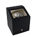 Heiden Design Automatic Double Watch Winder with Drawer – Black Leather
