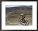 Back View of Competitior Riding Downhill in the Mount Sodom International Mountain Bi...