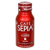 Cafe Sepia Coffee, Mocha, Coffee & Chocolate Collide, 6.2-Ounce Metallic Bottles (Pack of 30)