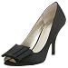Nine West Women's Sarno Peep Toe Pump,Black Satin,8.5 M